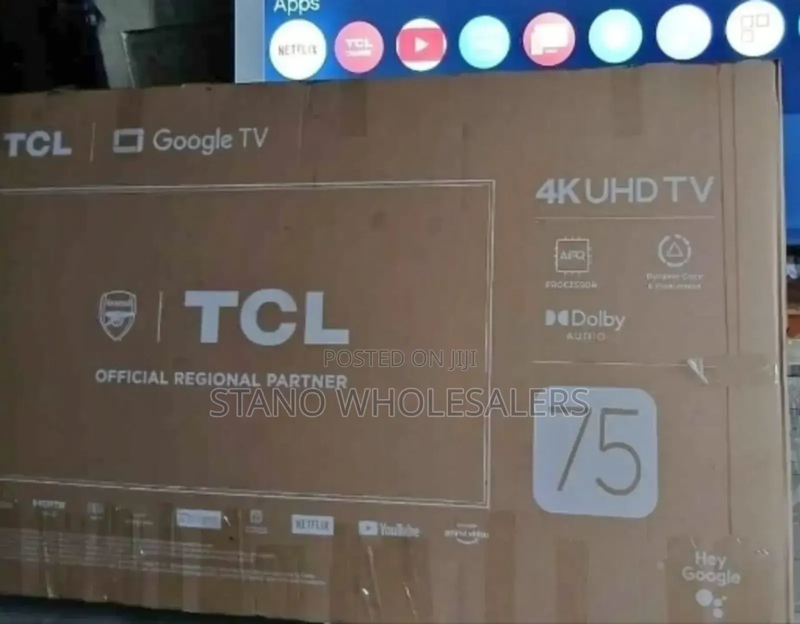 Youtube Netflix Prime Video TCL 75 Inch Qled Tv