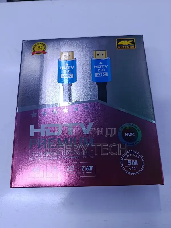 5mtrs HDTV Premium High Speed Hdmi 2.0 Cable.
