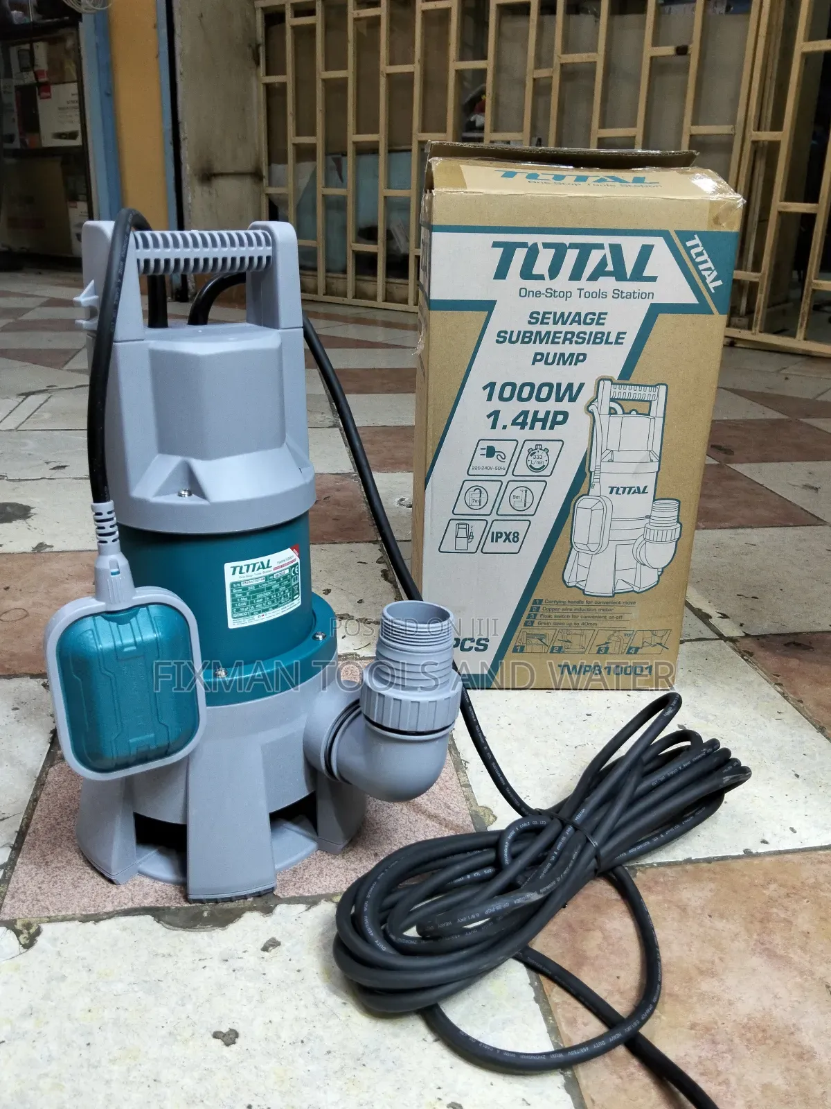 New Total Drainage Sewage Pump 1.4 Hp 330 L/Min
