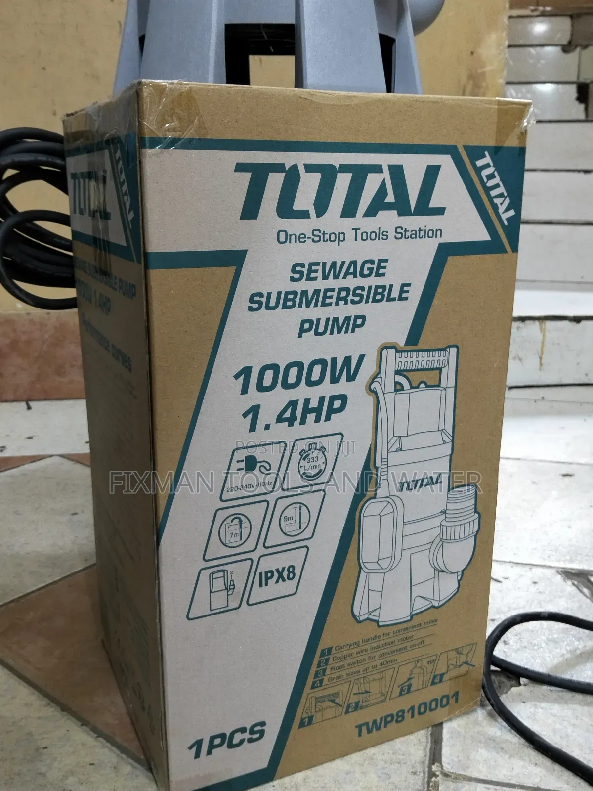 High Pressure Total Sewage Drainage Pump 1.4 Hp