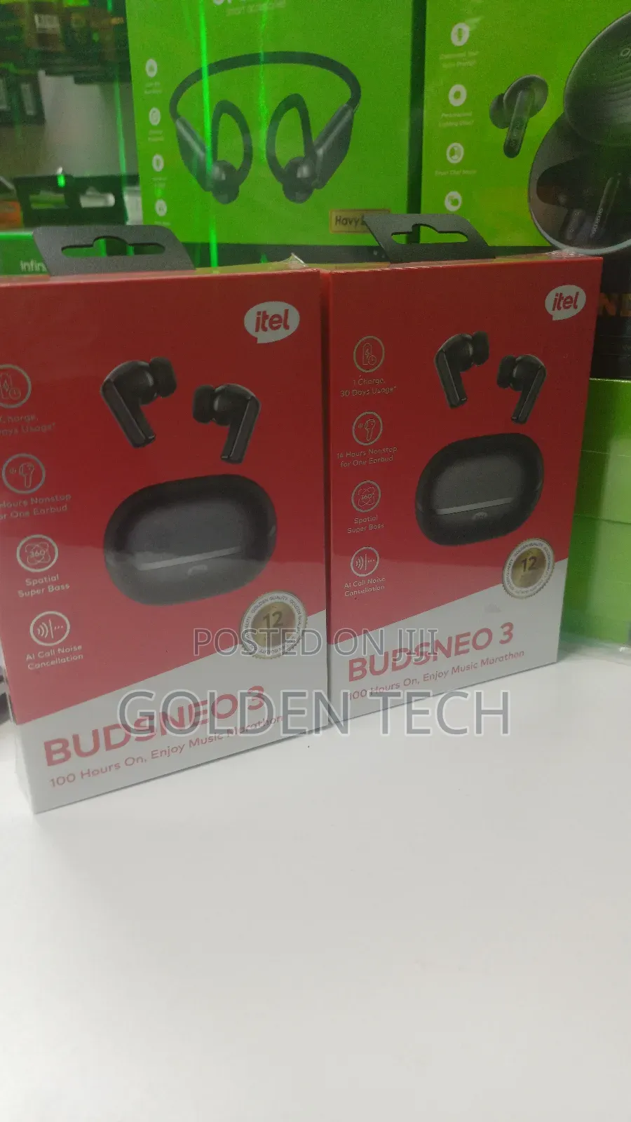 Itel Buds Neo 3 Earbuds – Ai Noise Cancellation 100 HRS Playtime