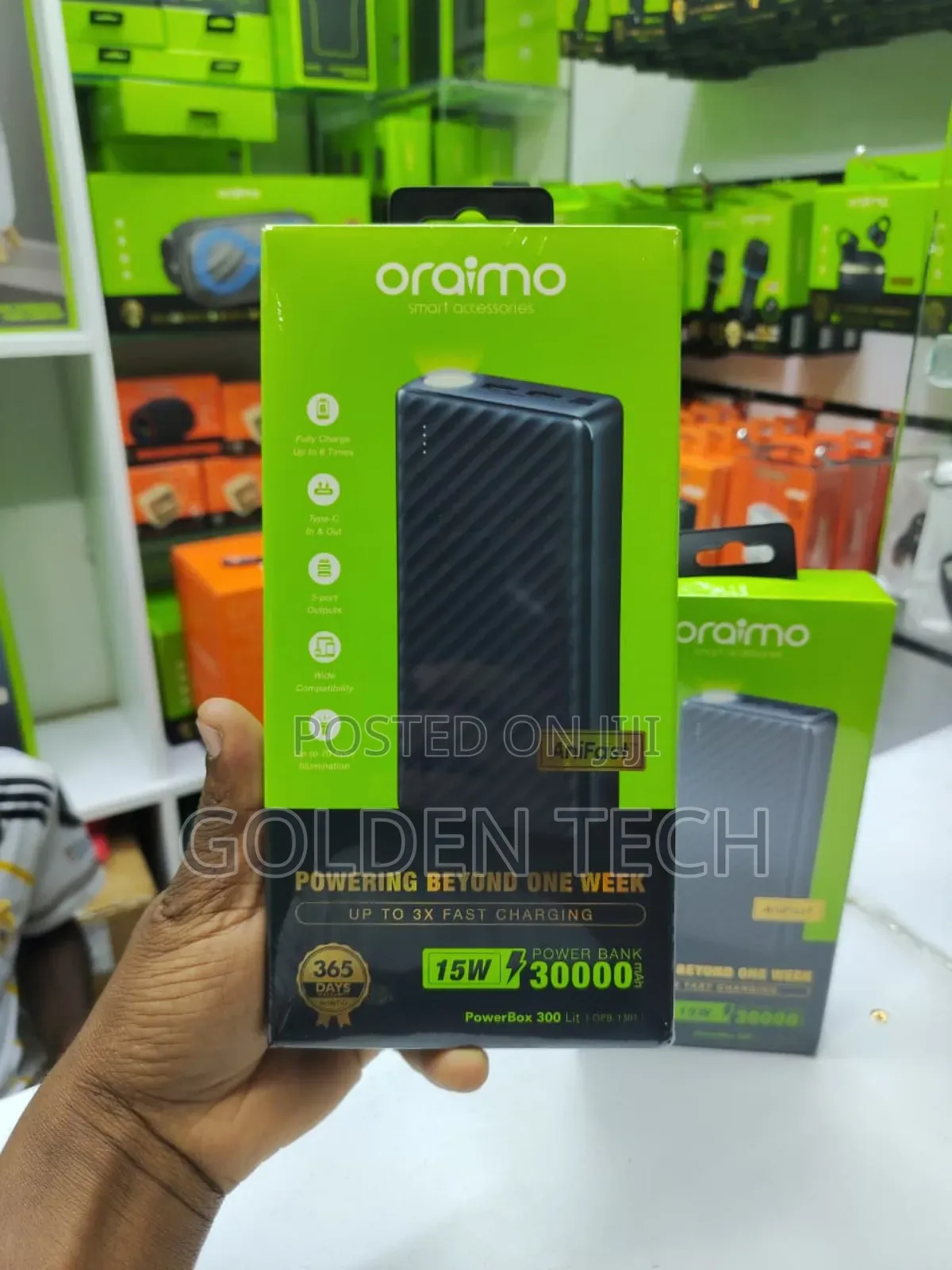“Oraimo 30000mah Power Bank – High-Capacity Portable Powerbank