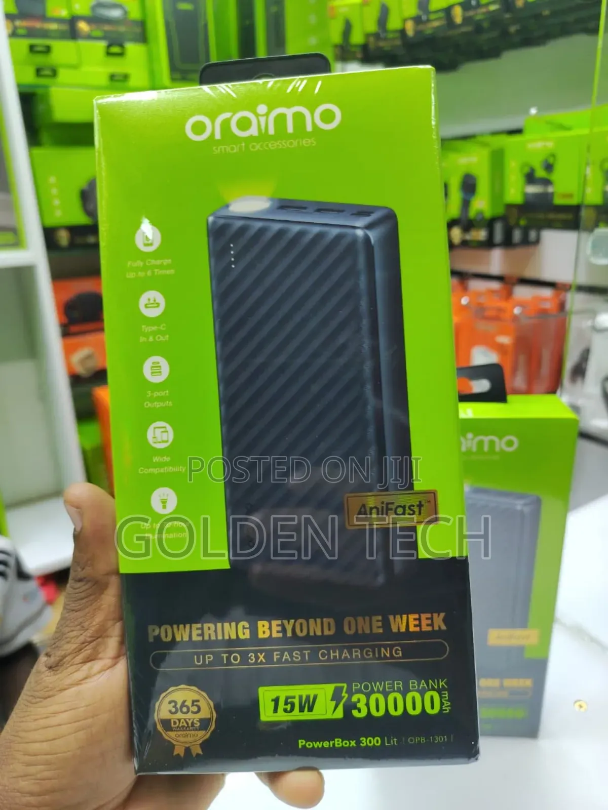 “Oraimo 30000mah Power Bank – High-Capacity Portable Powerbank