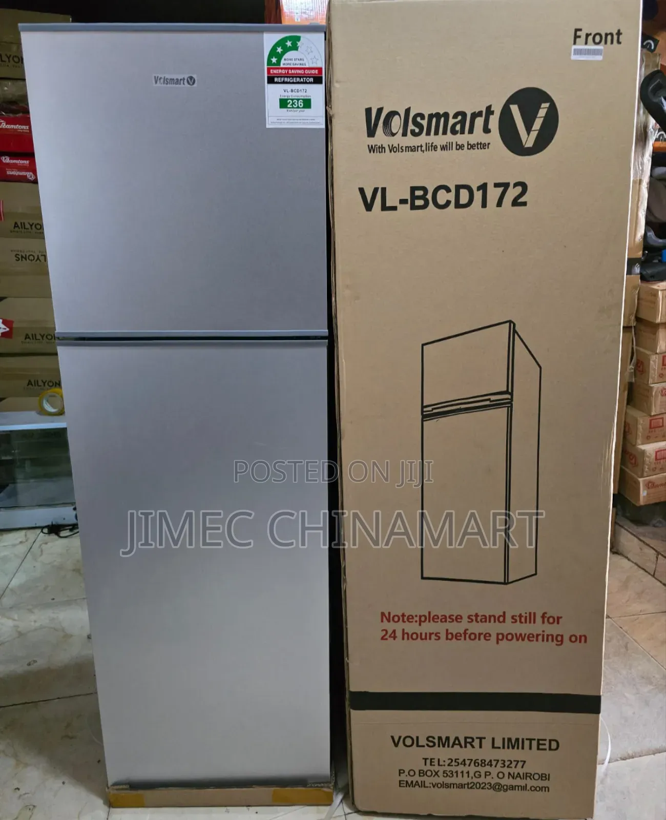 108 L Silver Volsmart 108 L Double Door Refrigerator