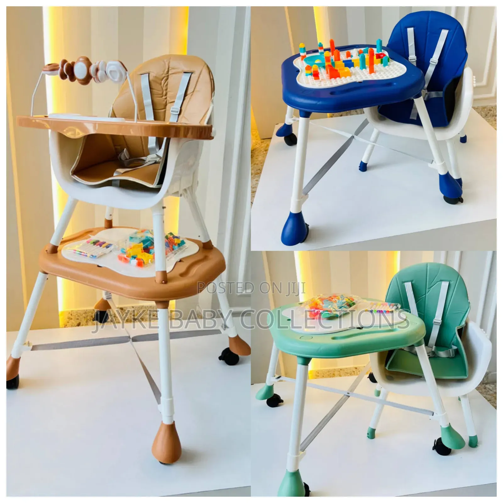 6-in-1 Multifunction Baby Chair High Chair, Table Play Station