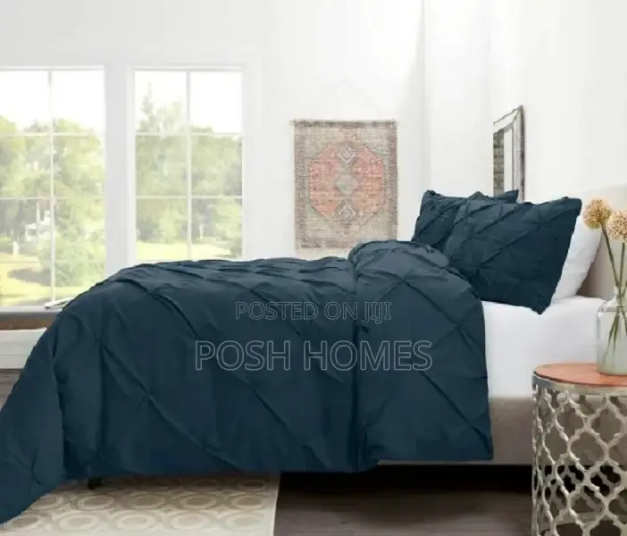 Black Pintuck Duvet Cover Set