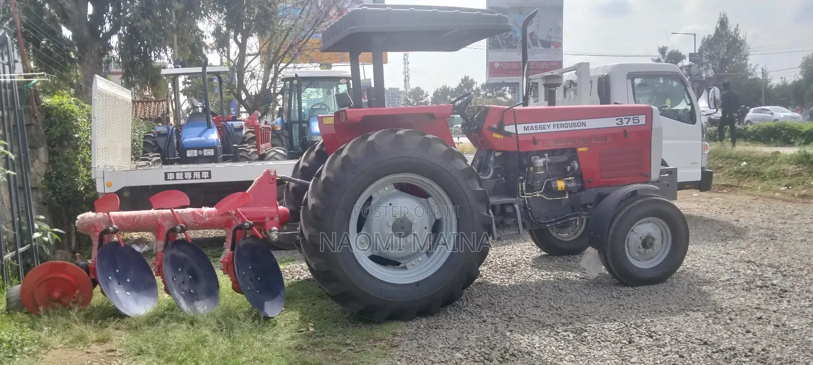 Brand New Mf 375 2wd + Plough +Front Weights+ Drawbar