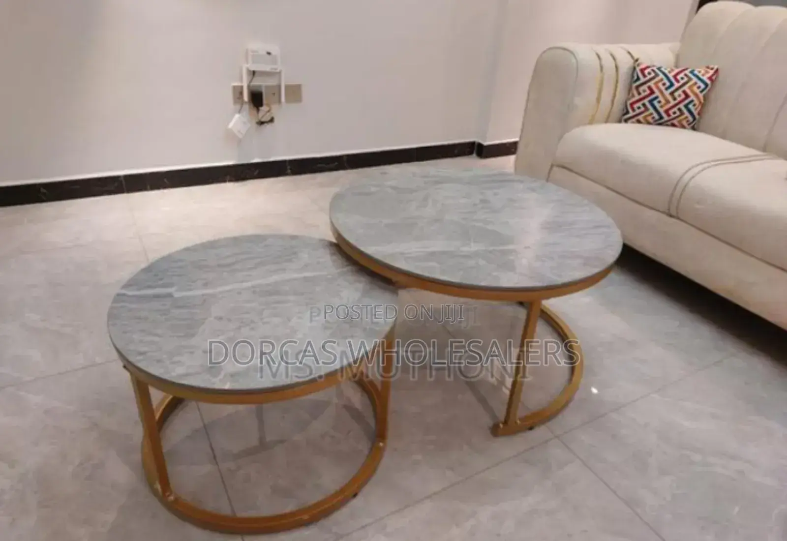 Assembled - Marble Nesting Table.