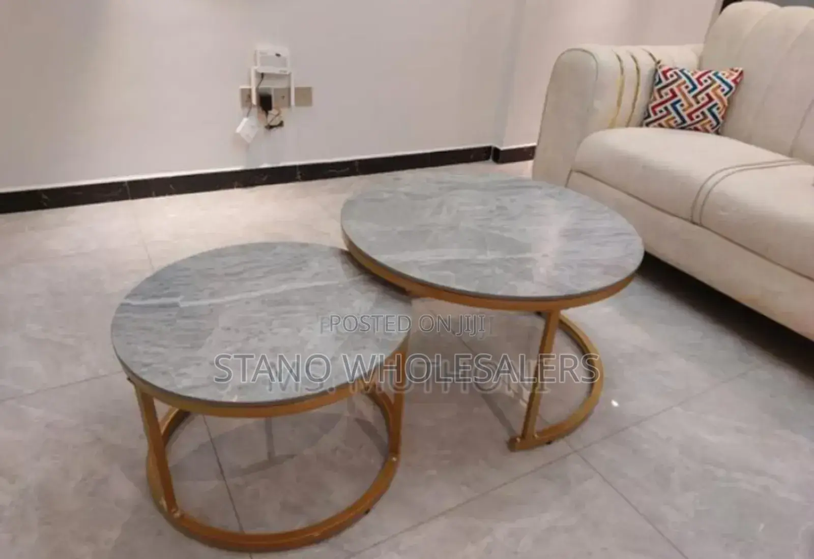 Assembled - Marble Nesting Table.