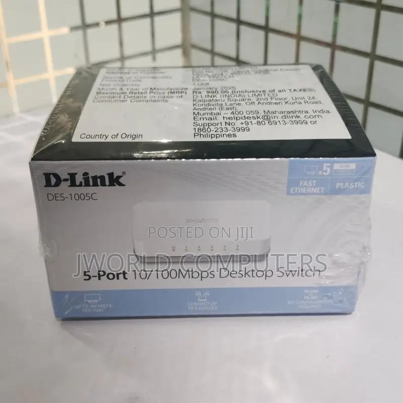 D-link Des-1005c/B 5 Port 10/100base-t Unmanged Switch