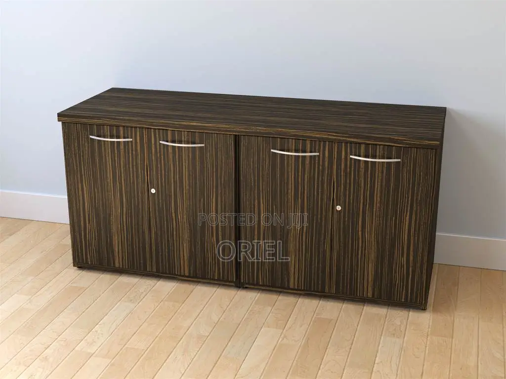 Office Cabinet : 4-Door Wooden Office Credenza