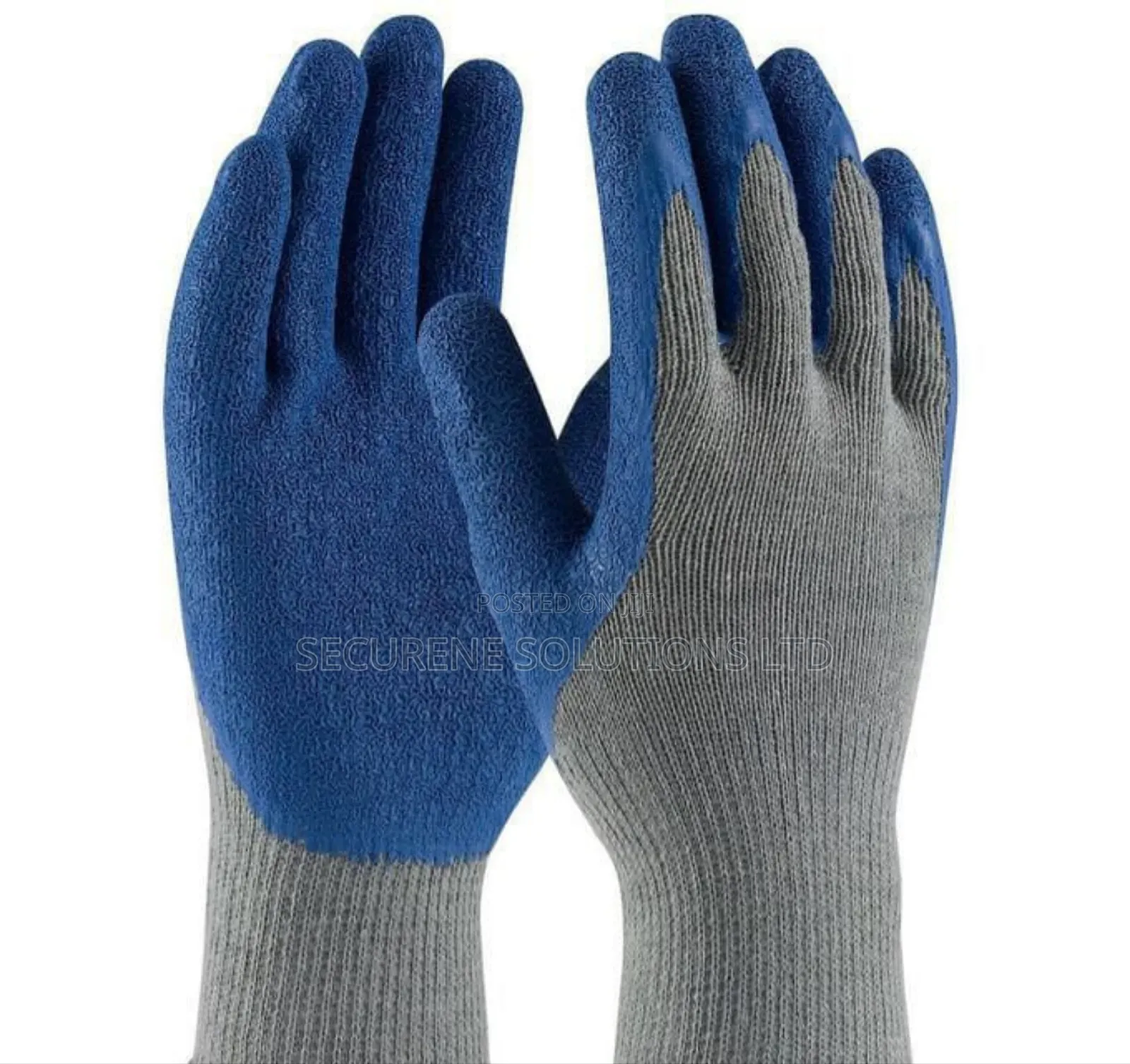 Pair Of G+F Blue Latex Work Gripping Gloves.