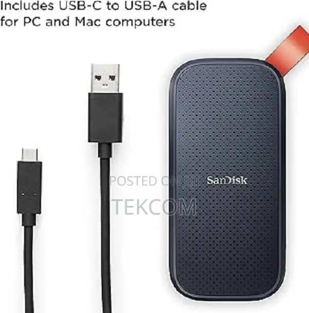Sandisk E30 Portable Ssd 1tb- Up To 800mb/S Read Speed