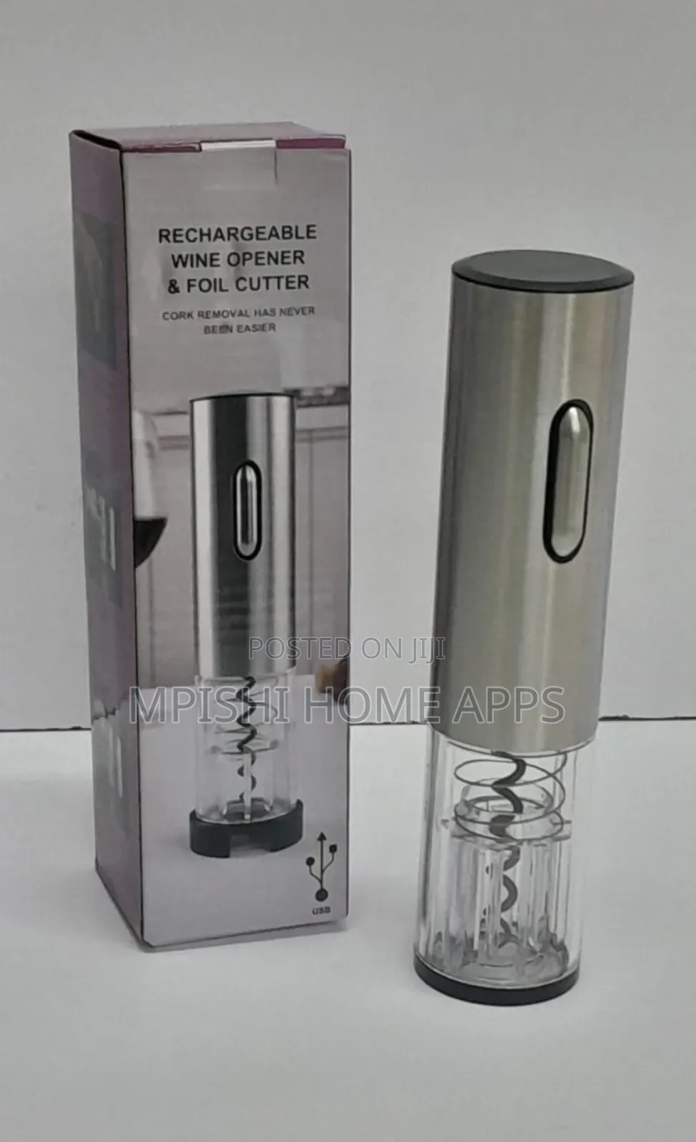 Electric Wine Bottle Opener With Foil Cutter