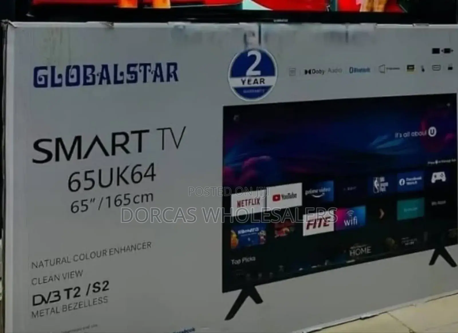 2 Years Warranty Globalstar 65 Inch Smart Tv