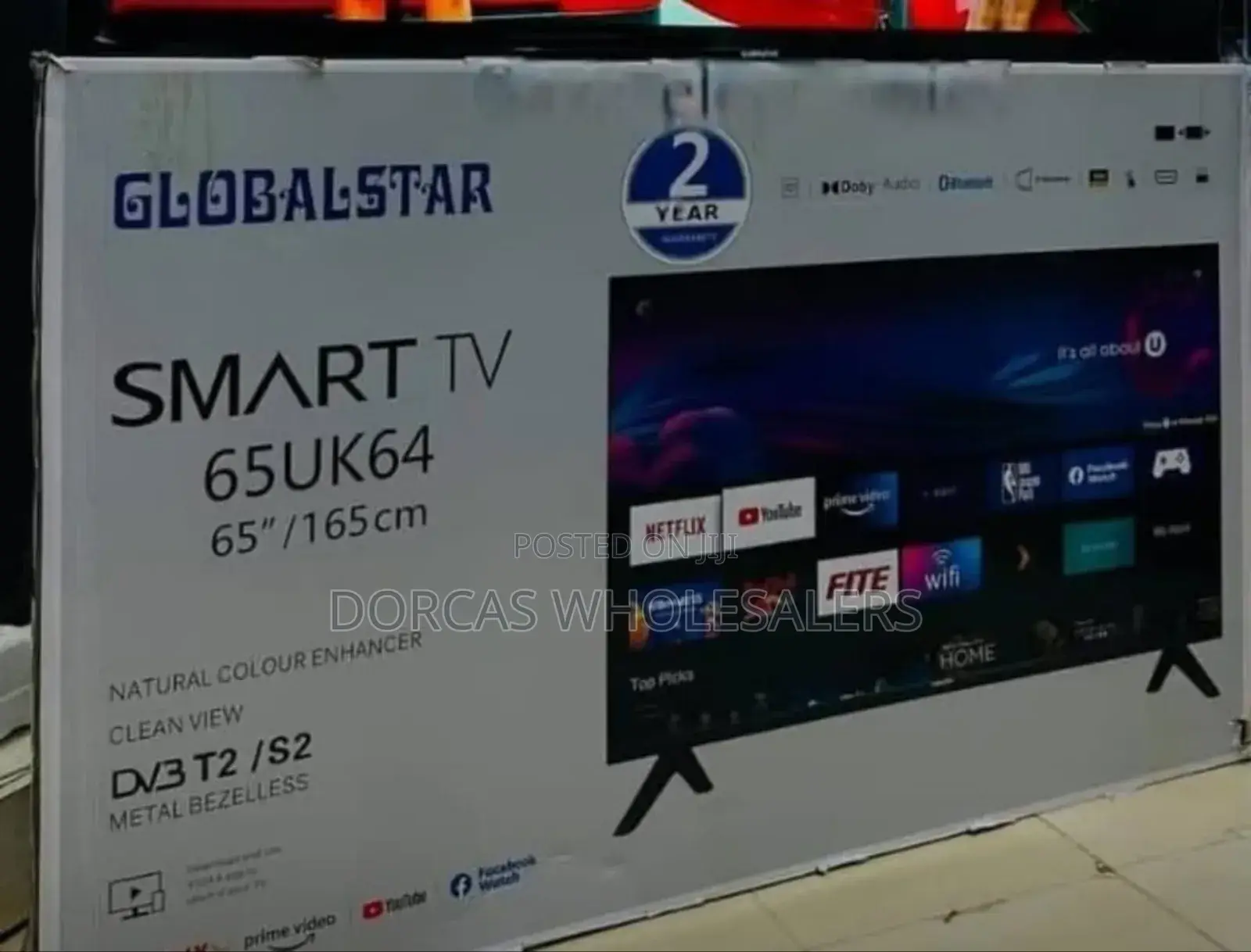 2 Years Warranty Globalstar 65 Inch Smart Tv
