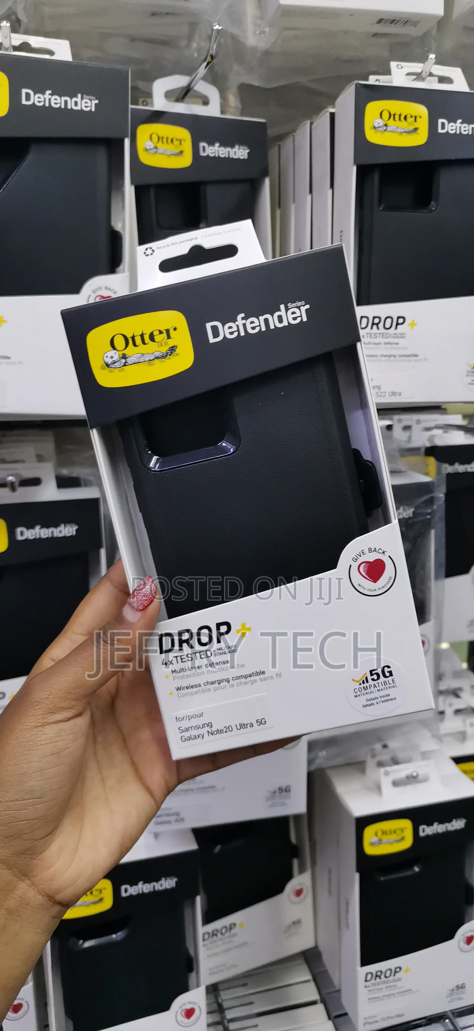 Asqer Samsung Galaxy Note 20 Ultra Otterbox Defender Case -Black