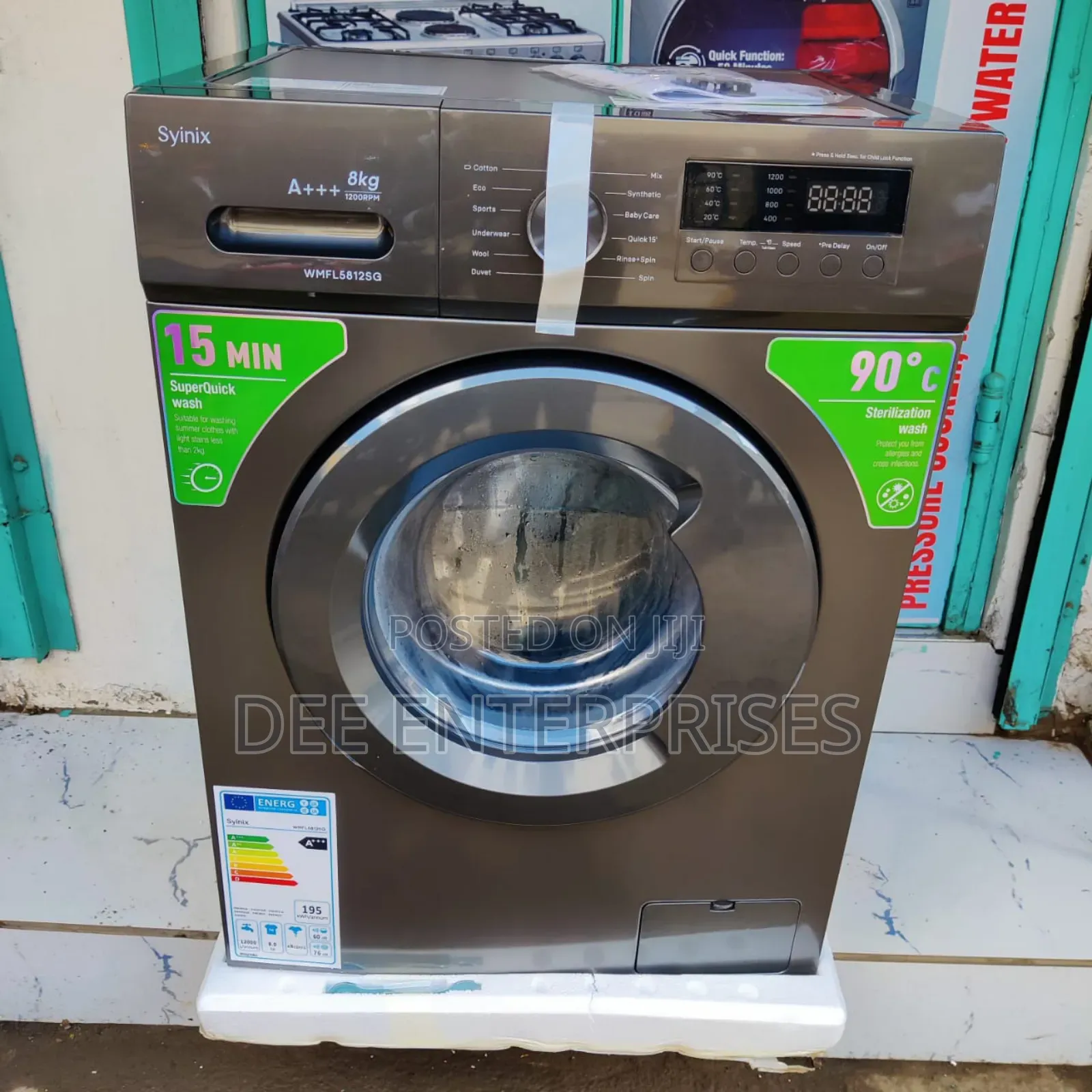 Synix Washing Machine Front Load 8kg Wash and Spin