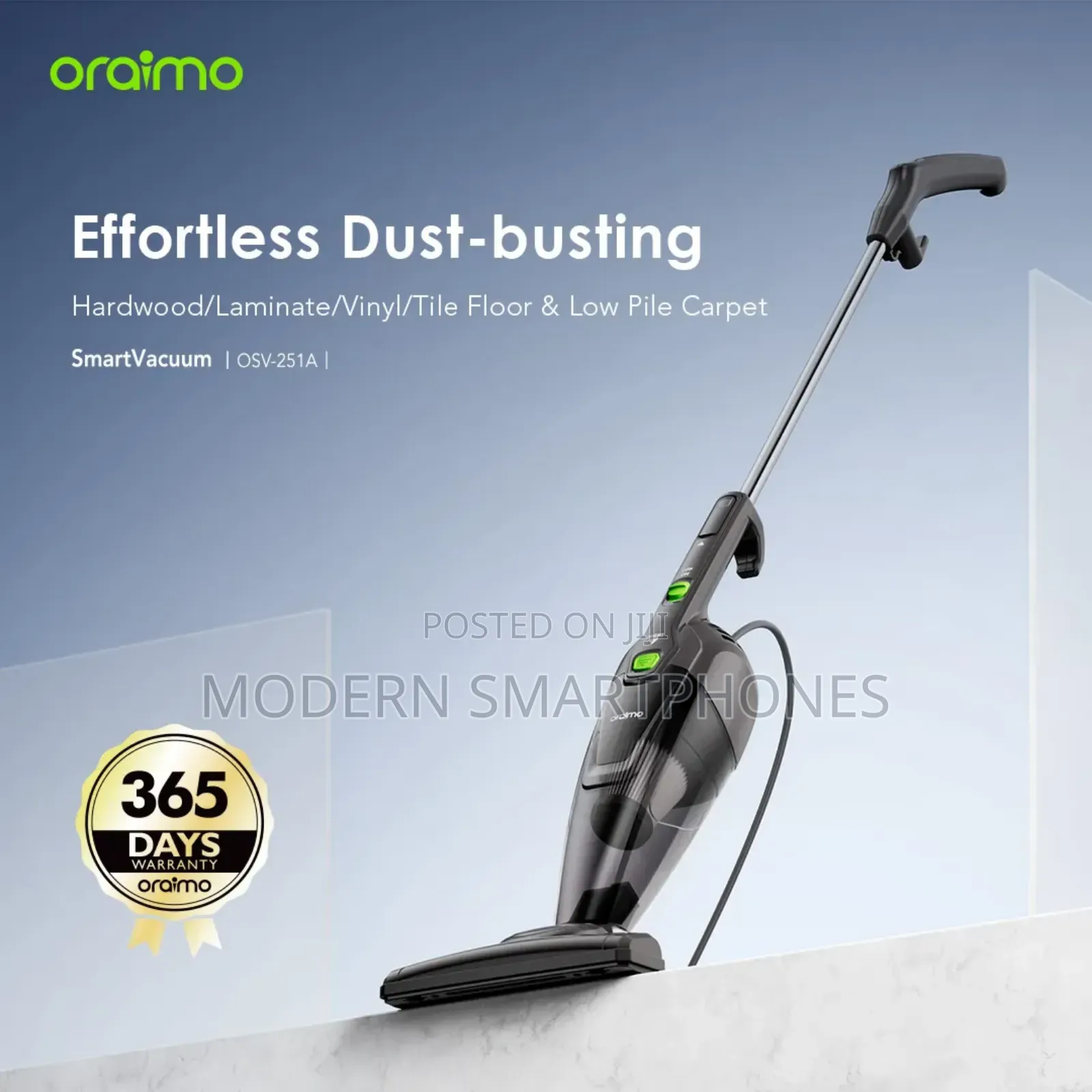 Oraimo Smartvacuum Corded Vacuum Cleaner With 5m Cord 500w High Speed