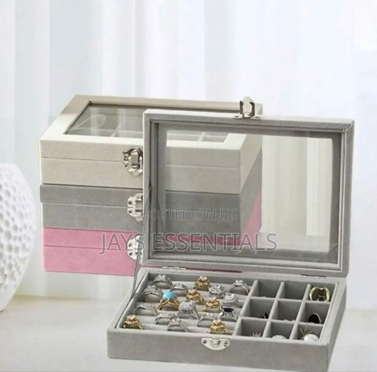 Multi-grid Jewelry Storage Box