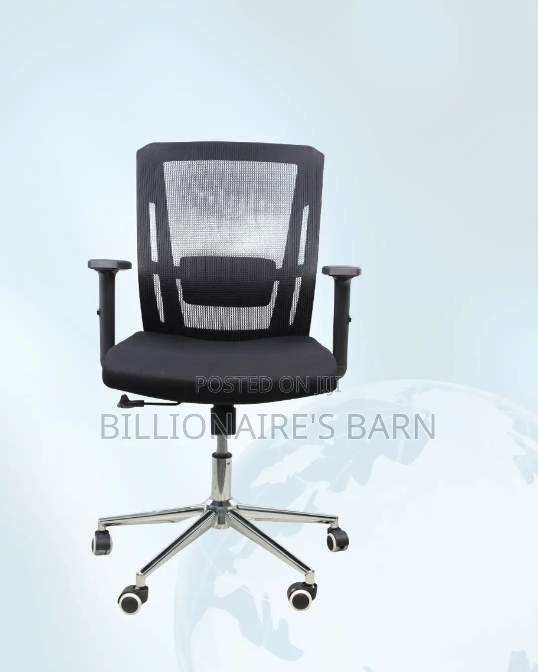 Barn Origin Mid-Back Office Chair • All-Day Comfort, Chrome Base.