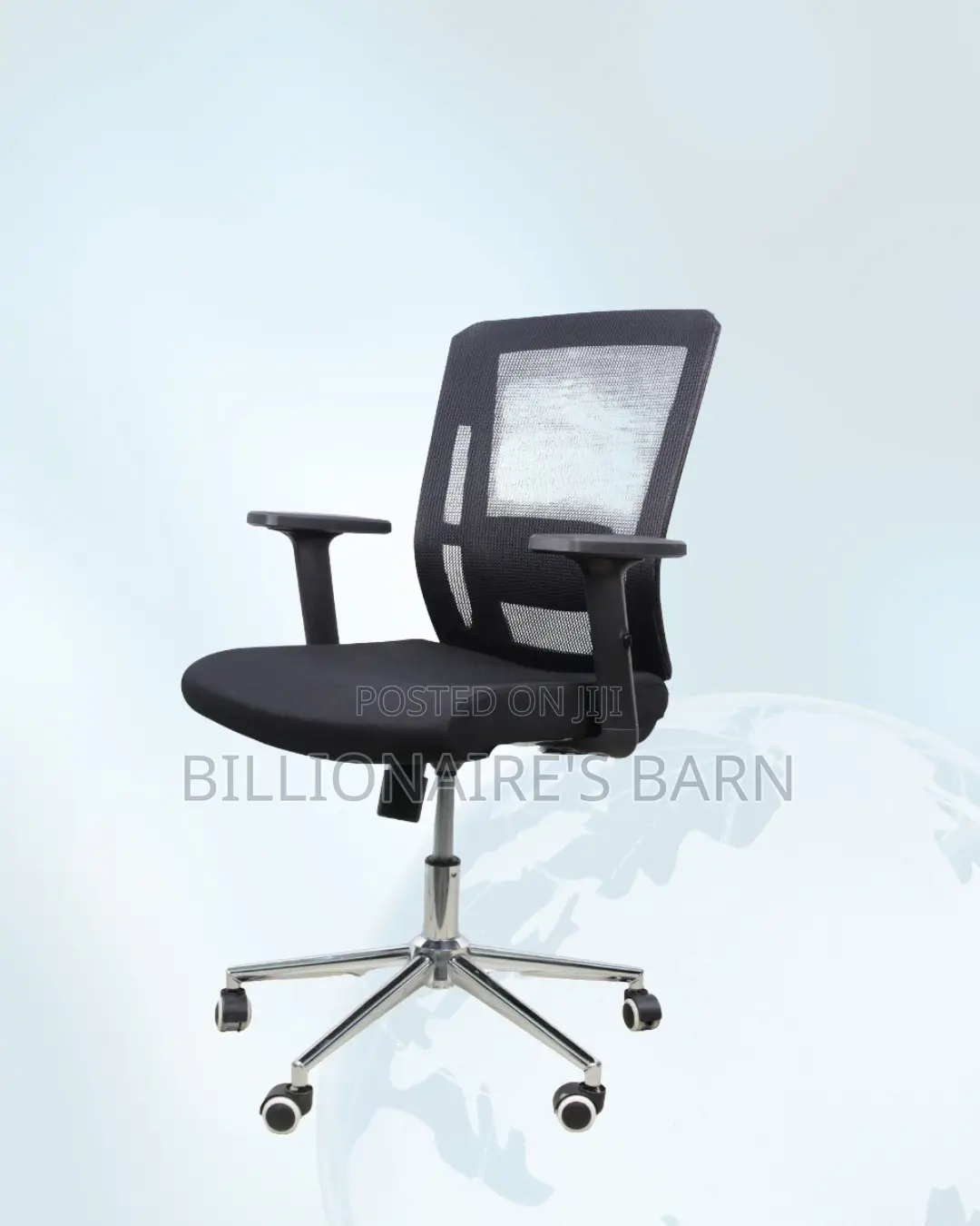Barn Origin Mid-Back Office Chair • All-Day Comfort, Chrome Base.