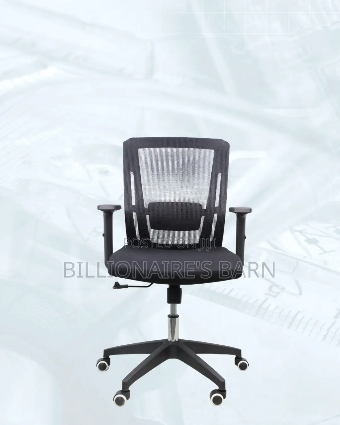 Barn Origin Mid-Back Office Chair — Space-Saving , Durable Nylon Base