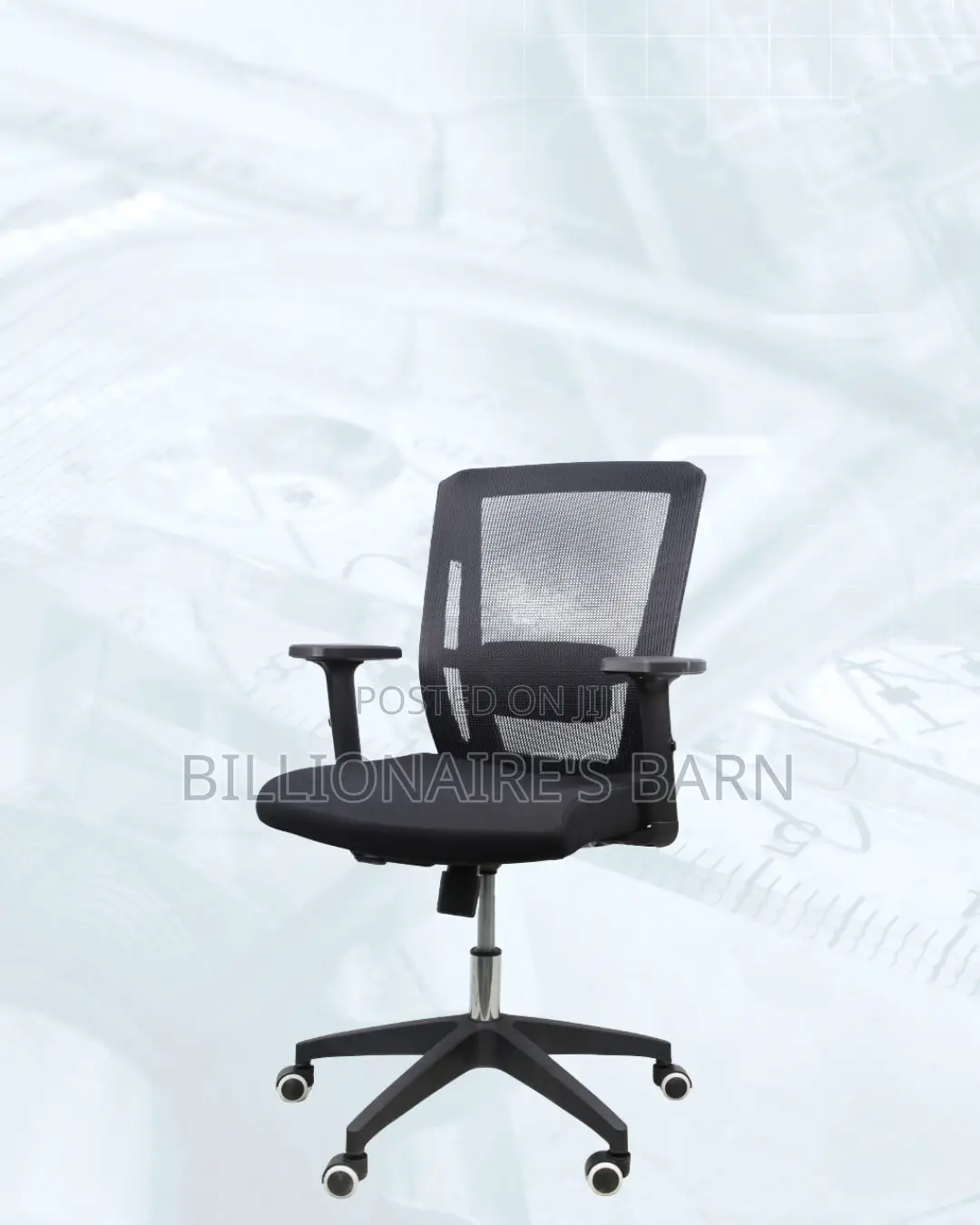 Barn Origin Mid-Back Office Chair — Space-Saving , Durable Nylon Base
