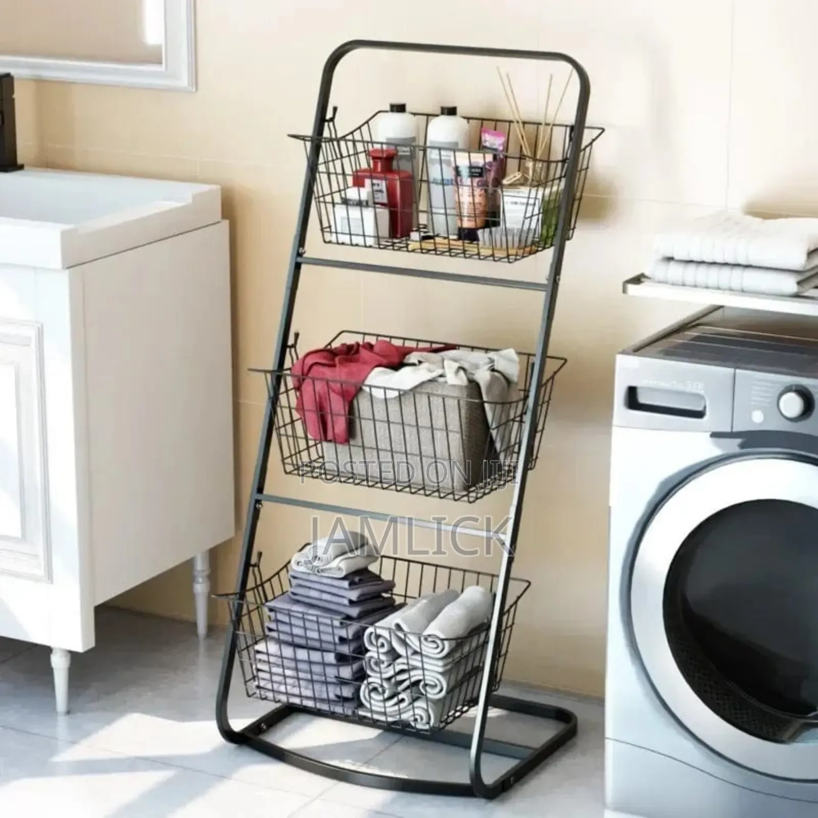 3-Layer Metallic Mesh Storage Rack –Pm