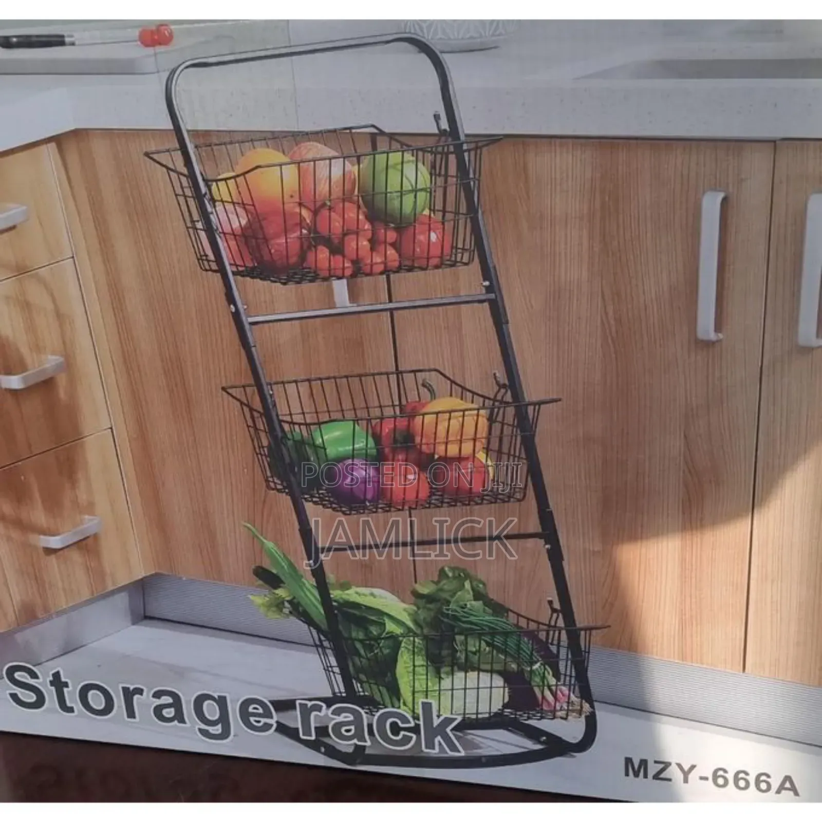 3-Layer Metallic Mesh Storage Rack –Pm