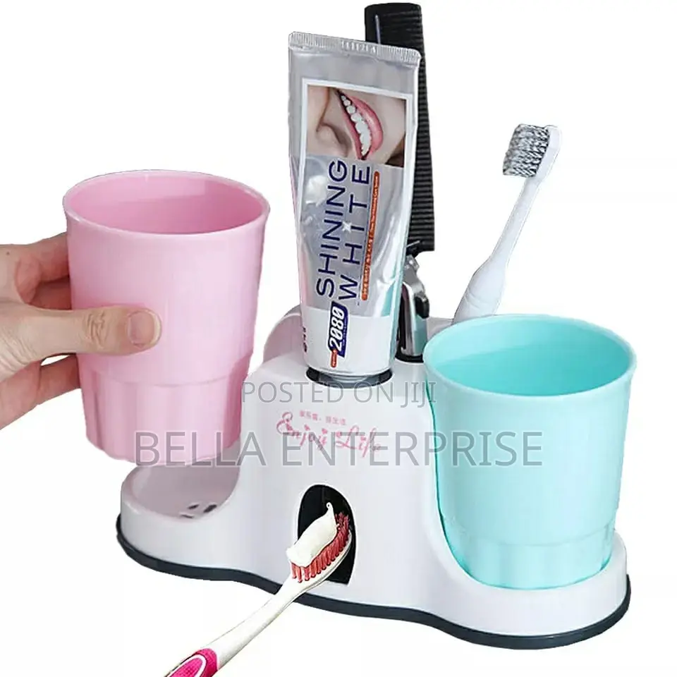 Toothbrush Holder With Toothpaste Dispenser