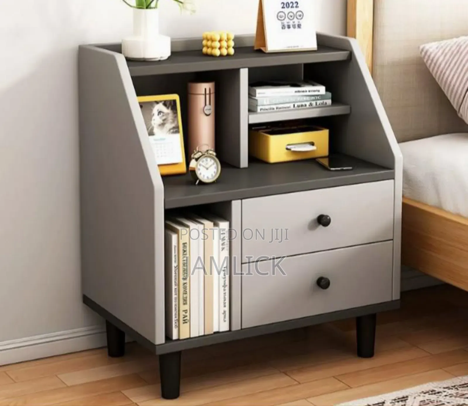 Nordic Nightstand Table With Bedside Drawers –Cr