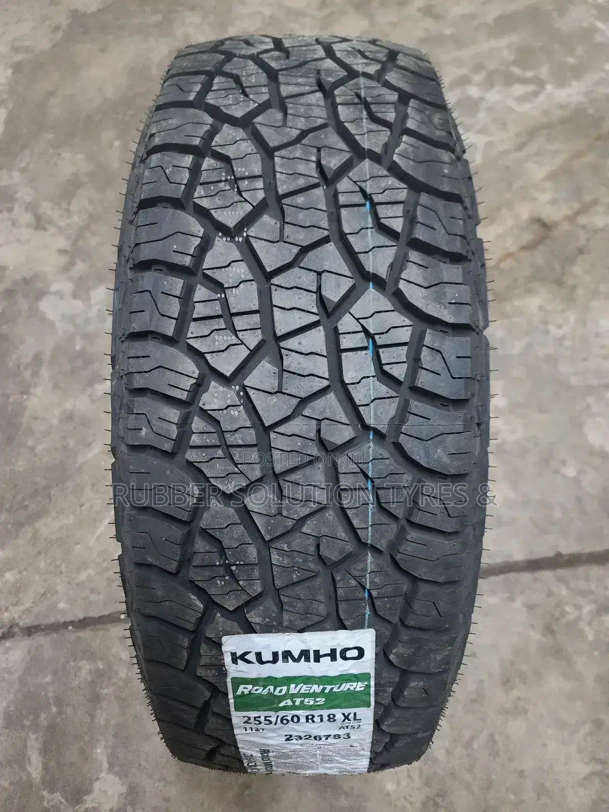 255 /60 R18 Kumho Tyres Road Venture a/T52 All-Terrain