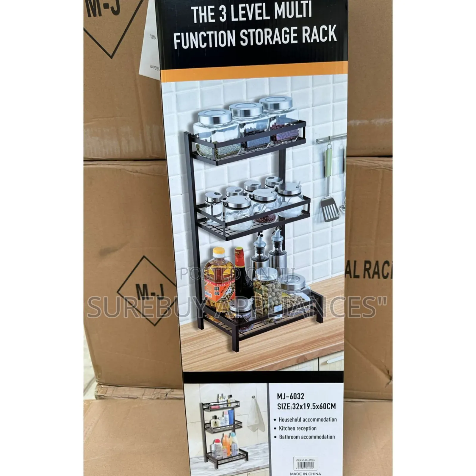 3-Layer Mini Storage Rack – Compact Organizer Shelf