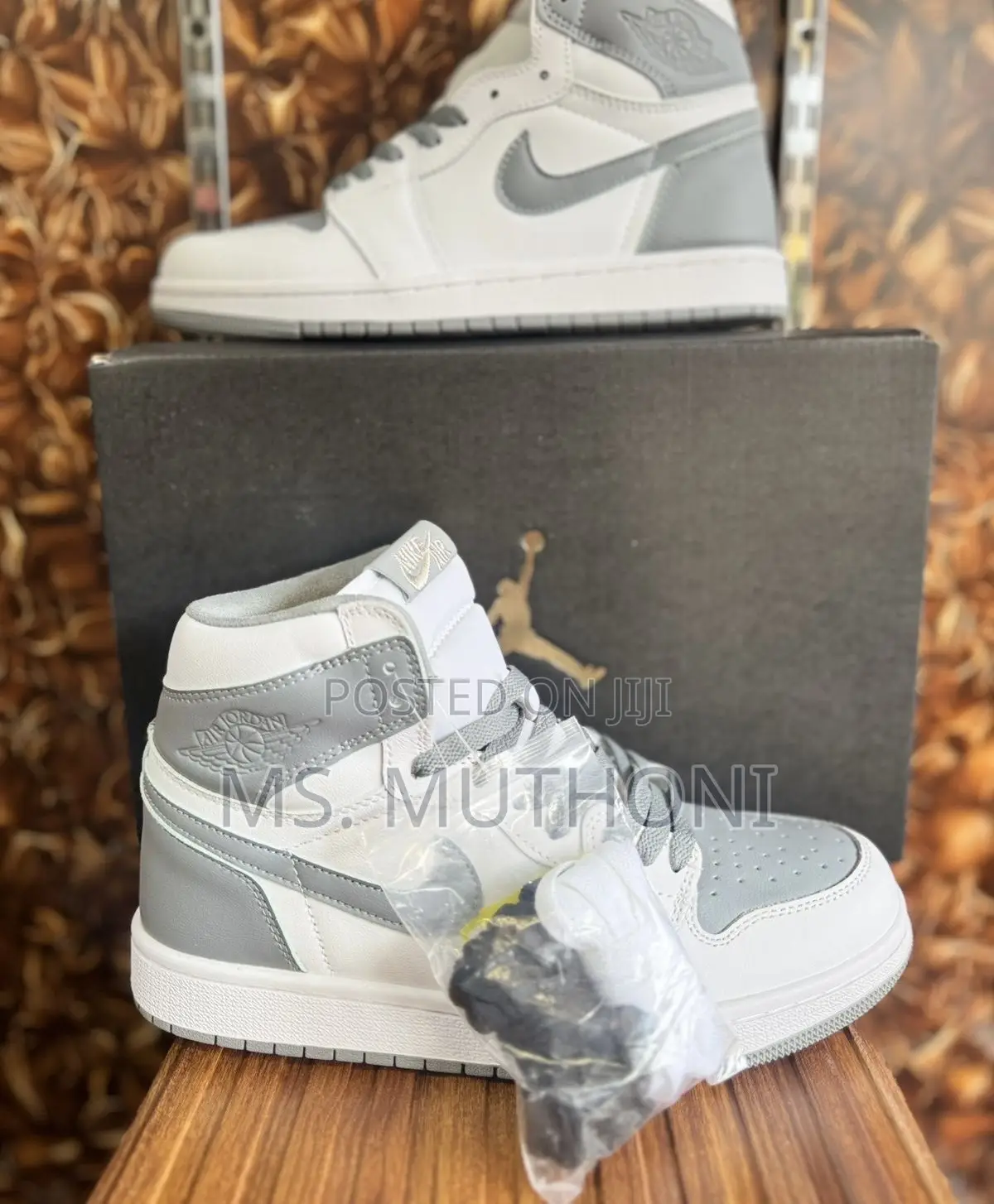 Nike Air Jordan 1 Retro White Gray High Top 38 39 40 41 42 43 44 45