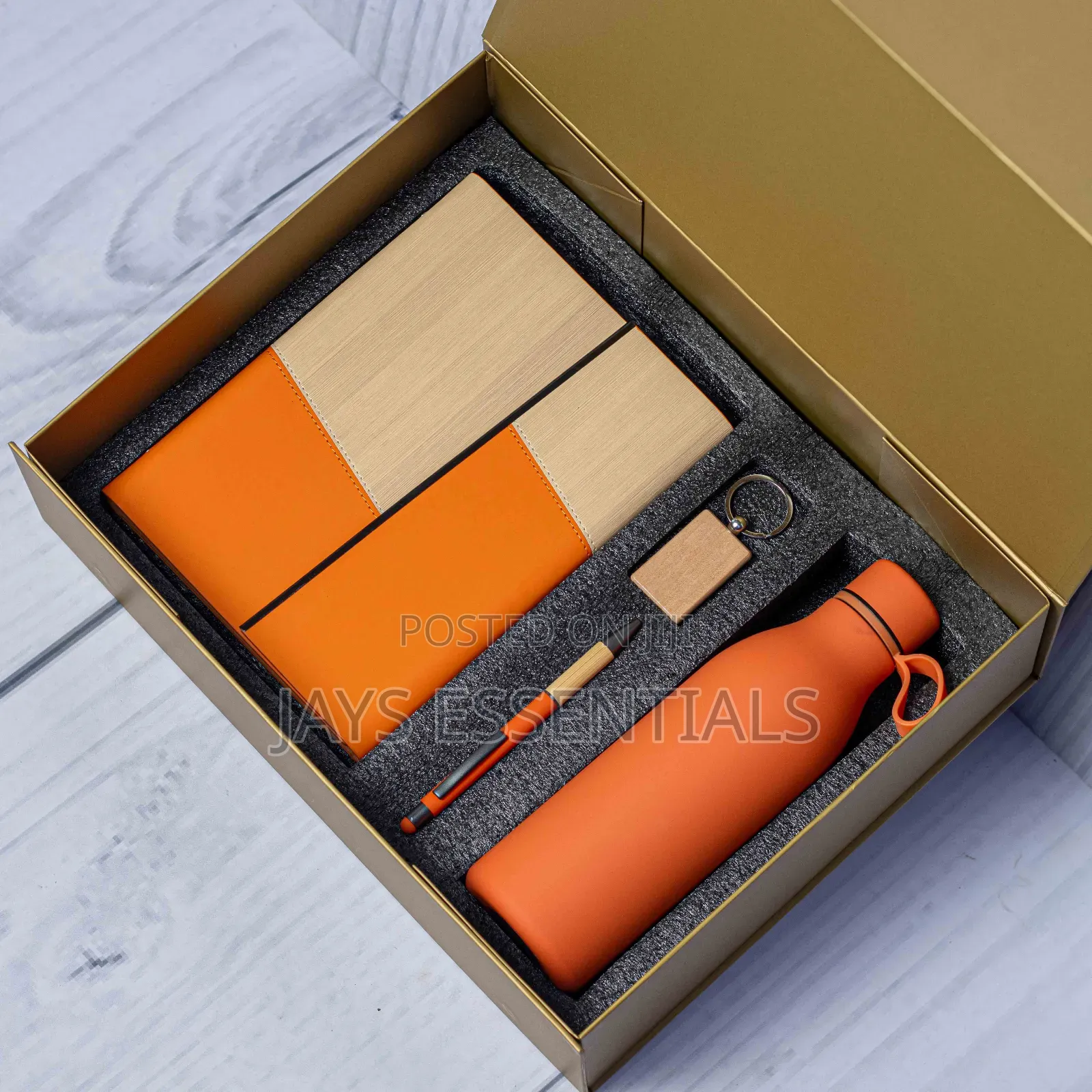 Signature Valentine Gift Set: Notebook, Thermo Bottle, Pen Key Holder