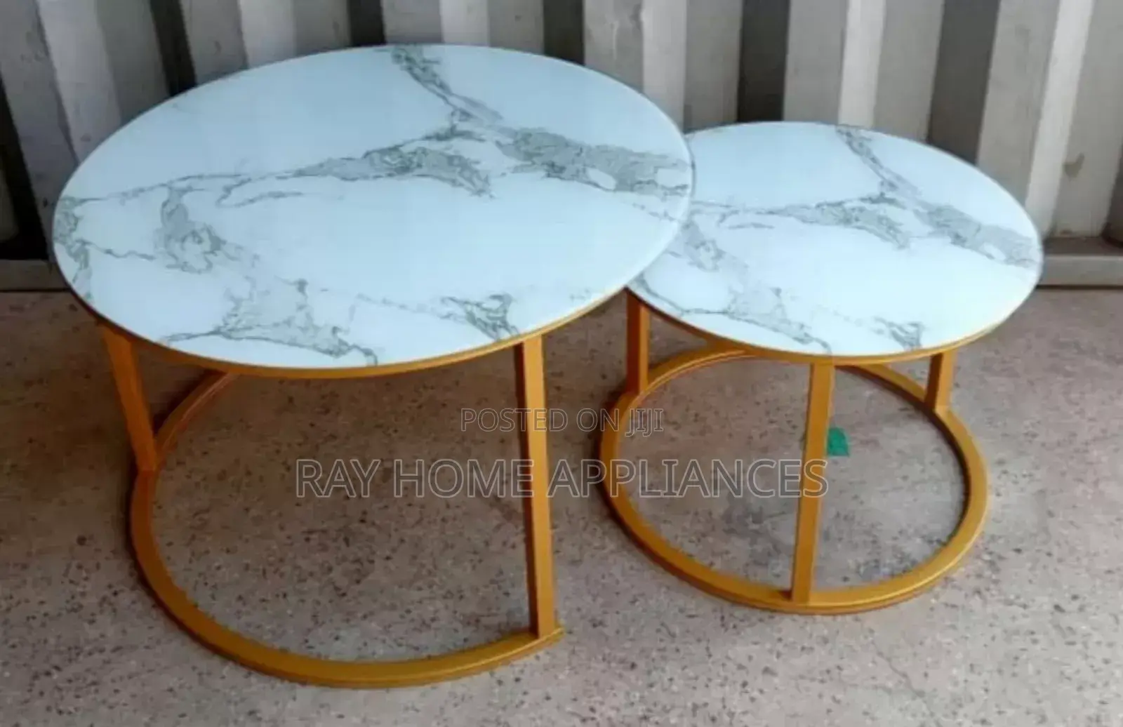 Marble White Nesting Coffee Table (Glass Effect)