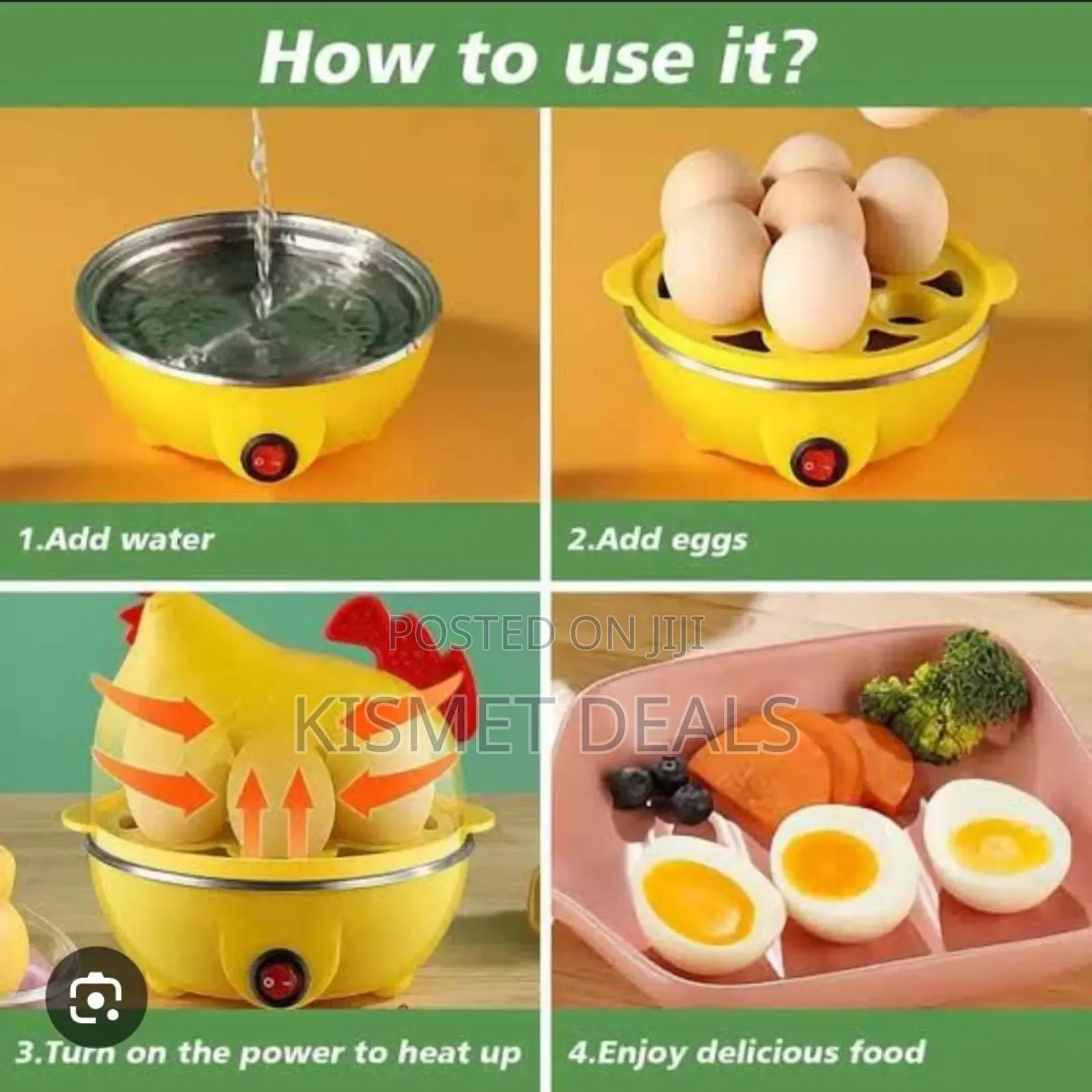 Electric 7pc Egg Poacher 7 Egg Boiler