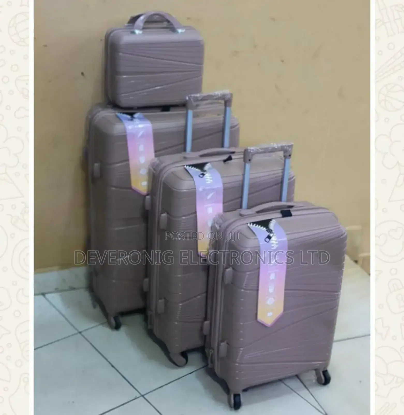 New Jeep Rubber Traveling Suitcase 3 Large and 1 Small Porch