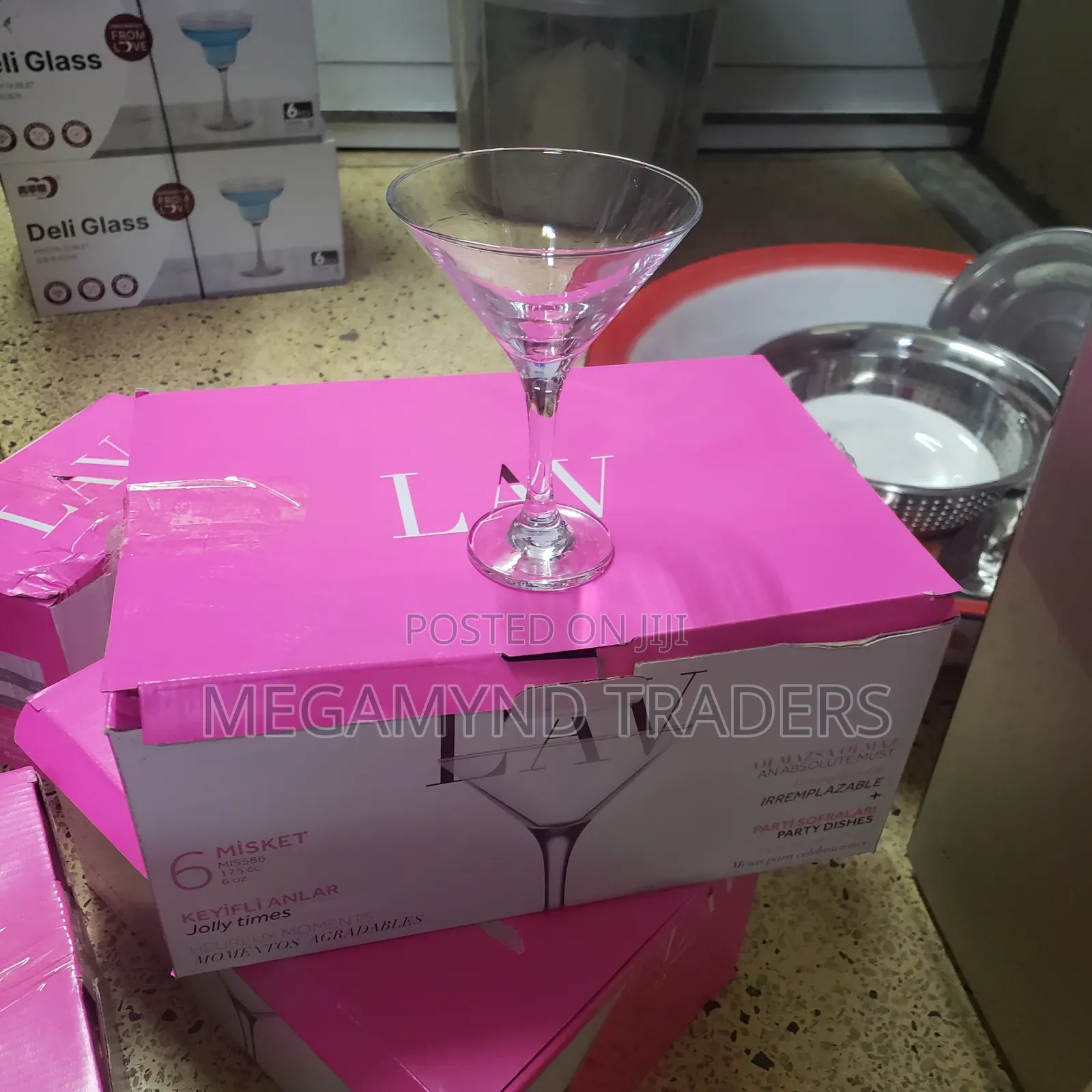 6pc Martini Glass 190ml / Cocktail Glass