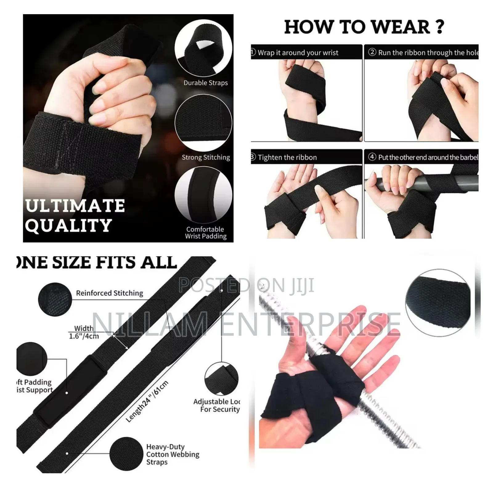 2 PCS Weightlifting Straps