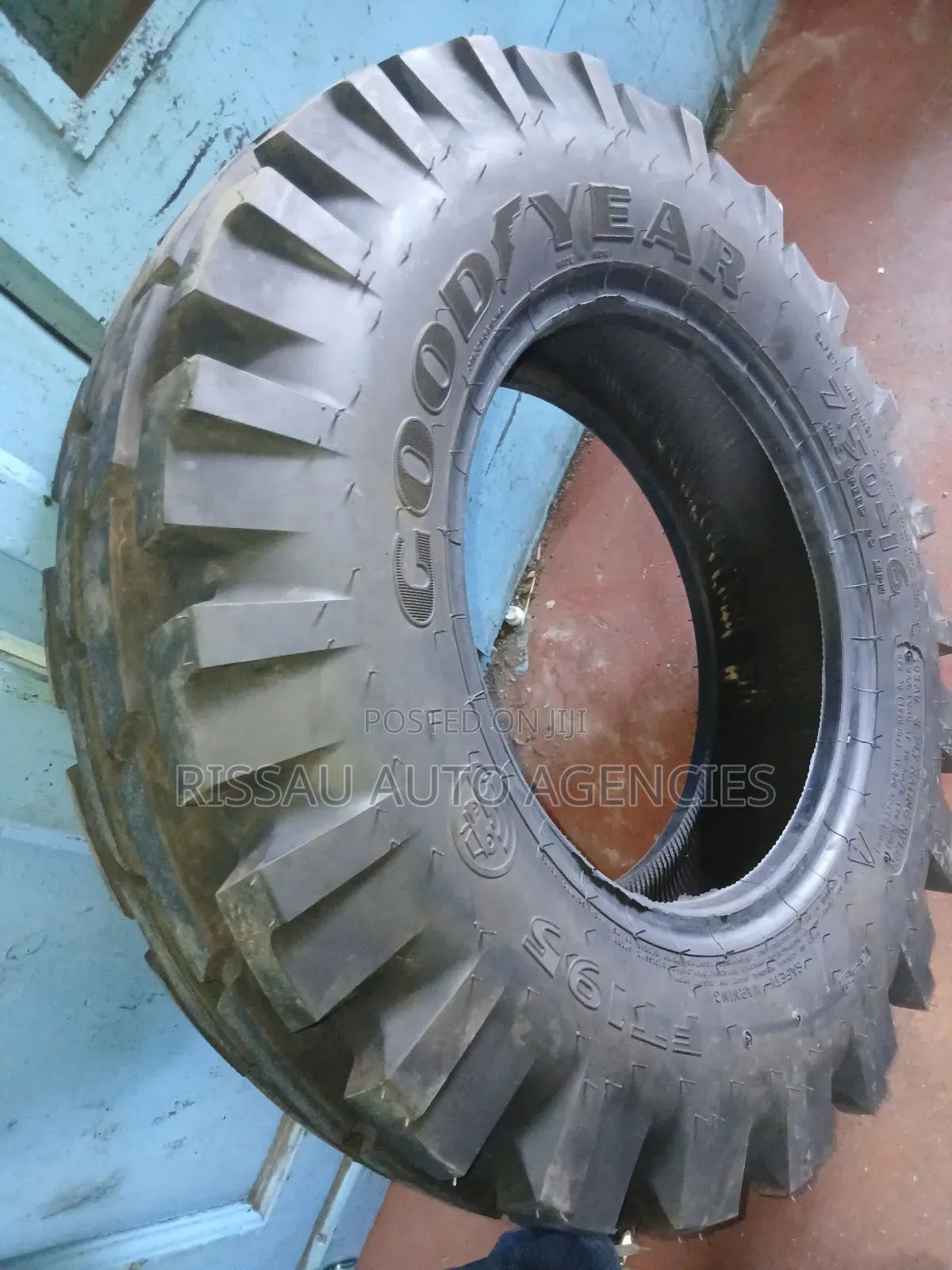 750-16 Goodyear Agricultural Front Wheel Ribbed Tyres.