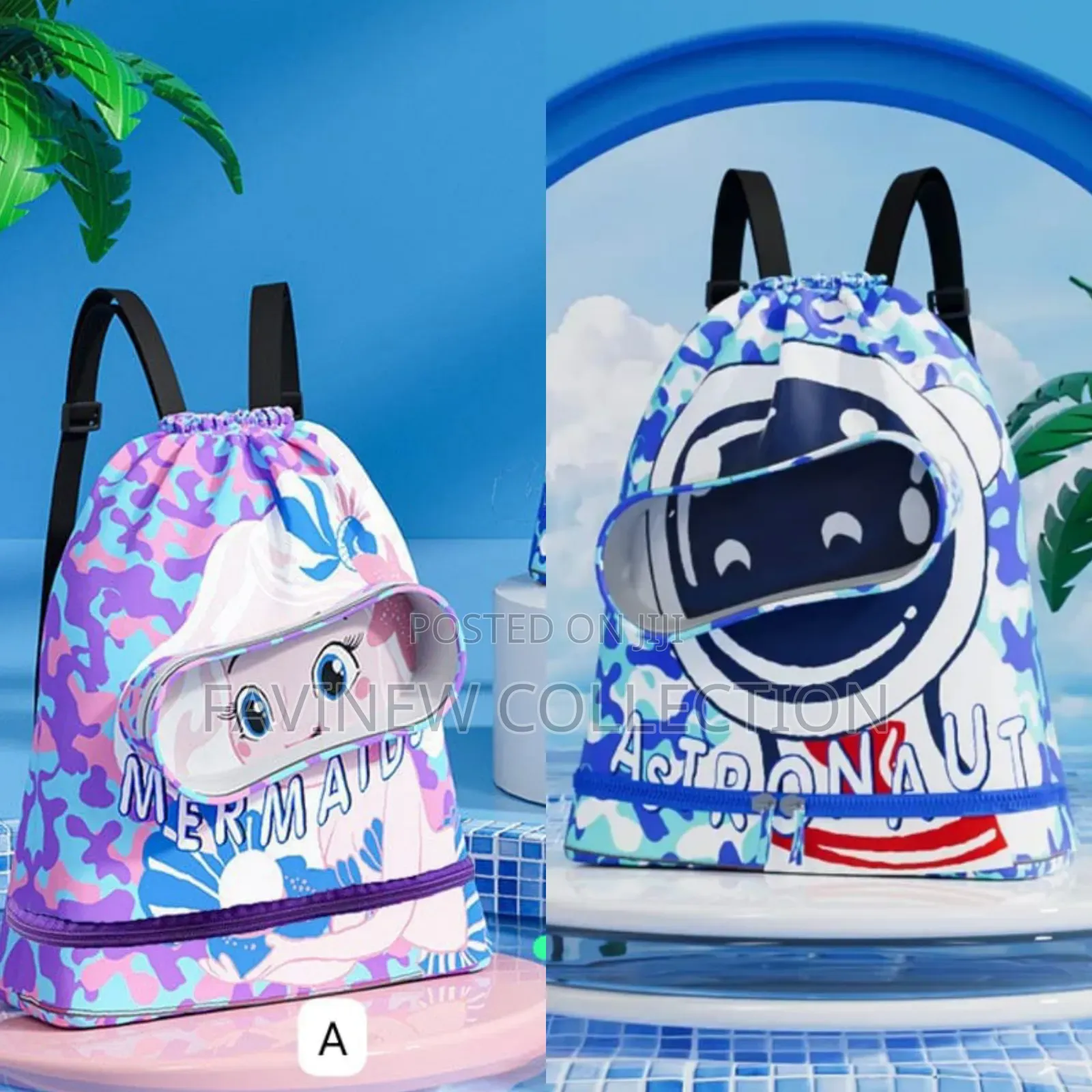 Cartoon Drawstring Waterproof Swimming Bag/ Toys Bag