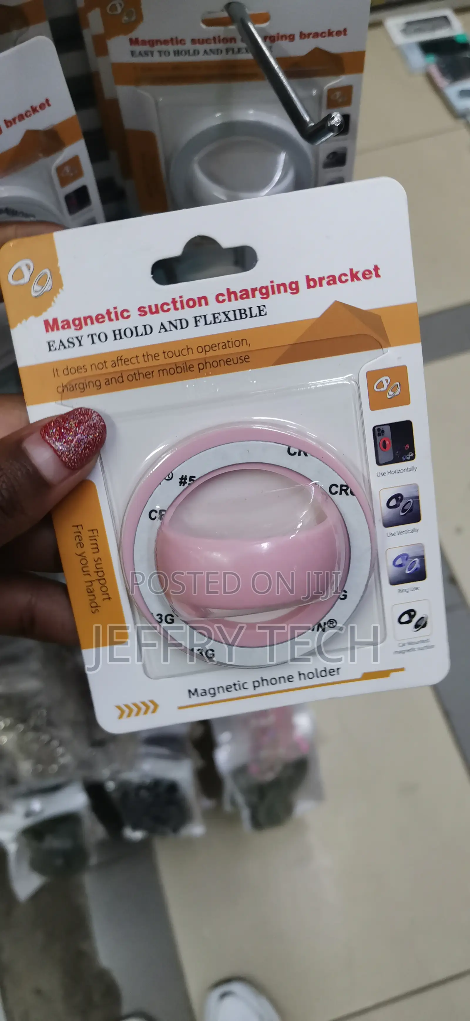 Vichun Silicone Magnetic Phone Grip - Finger Loop Design Ring