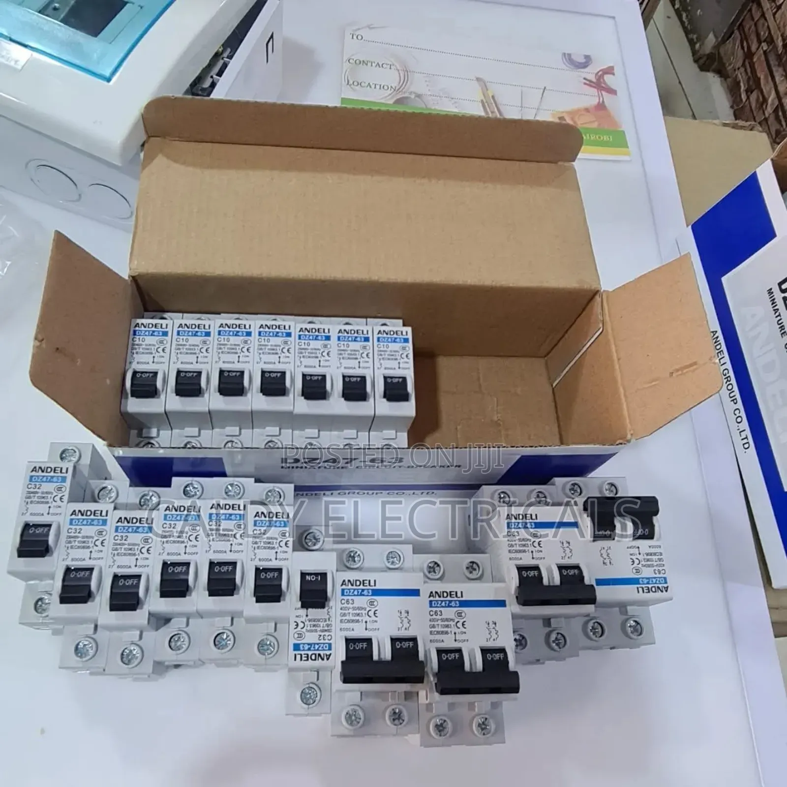 MCB Andeli Dz47-63 Double-Pole Miniature Circuit Breaker Hy4