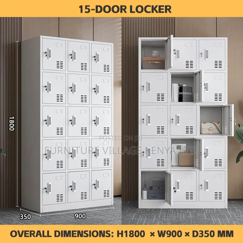 15-locker Steel Gym/ Hospital Cabinet