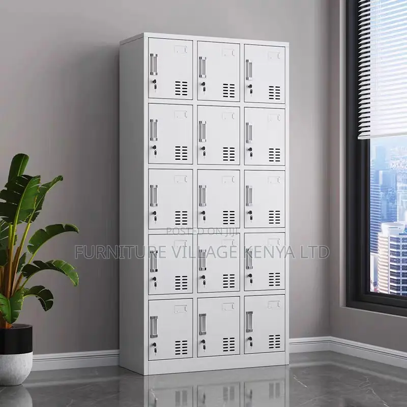 15-locker Steel Gym/ Hospital Cabinet