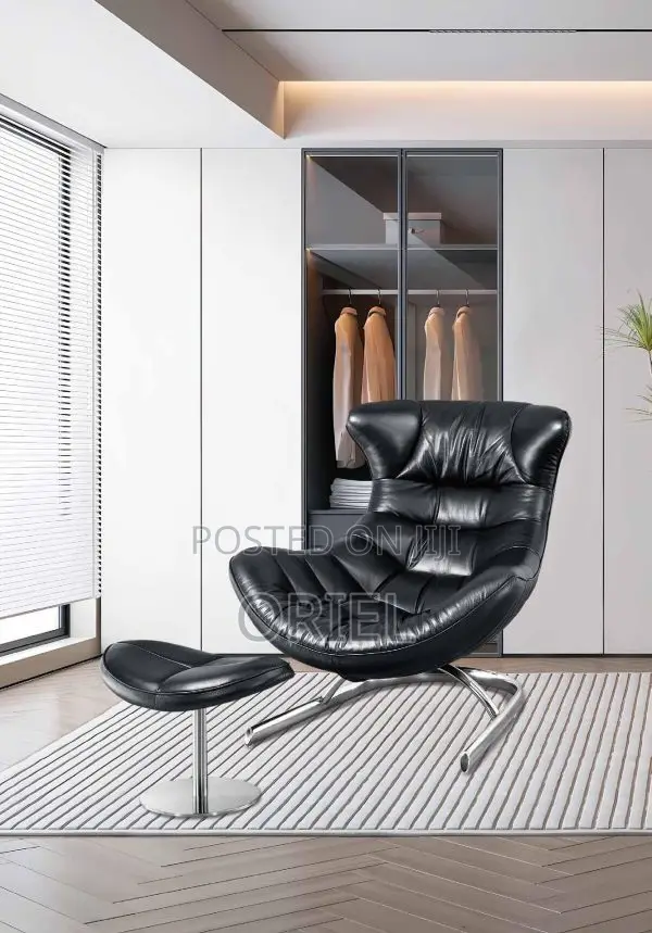 Modern Leather Luxury Leisure Chair : Fuchen Lounge Chair