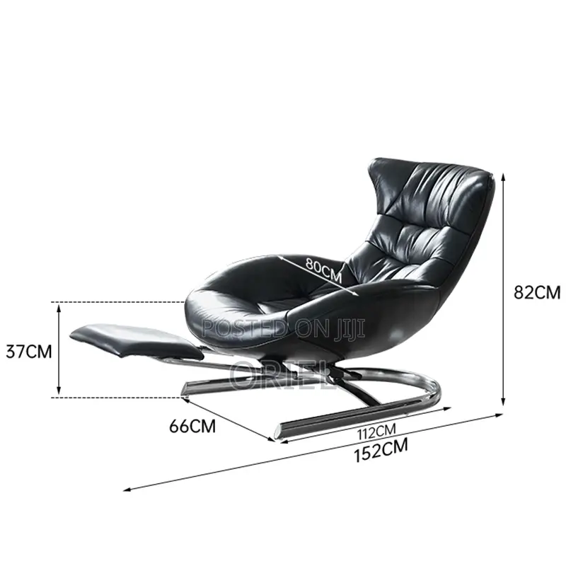 Modern Leather Luxury Leisure Chair : Fuchen Lounge Chair