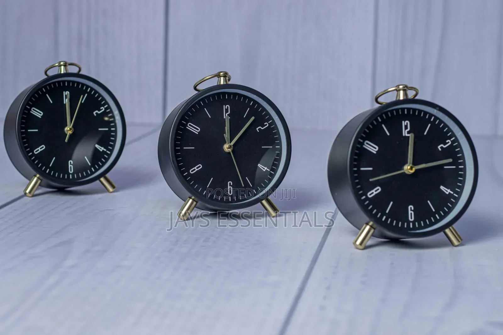 Black Gold Ring Clock : Decorative Standing Clock : Luxury Gift